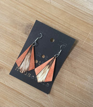 Load image into Gallery viewer, Orange Wooden and Hand Painted  Burnt Earring
