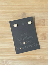 Load image into Gallery viewer, Raw Wood and Hand painted Pumpkin Studs