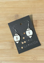 Load image into Gallery viewer, Wooden Earrings: Football Burnt Small