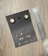 Load image into Gallery viewer, Wood Button Earrings White Snake Skin