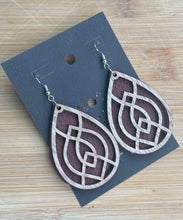 Load image into Gallery viewer, Wooden Cutout and Leather Design Brown