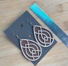 Load image into Gallery viewer, Wooden Cutout and Leather Design Brown