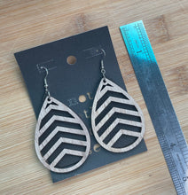 Load image into Gallery viewer, Wooden Cutout and Leather Design Dark Brown