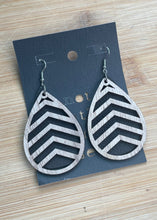 Load image into Gallery viewer, Wooden Cutout and Leather Design Dark Brown