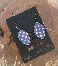 Load image into Gallery viewer, Faux Leather Polka Dot Pastel Earrings