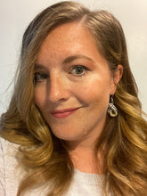 Load image into Gallery viewer, Leather Silver Loop Earrings