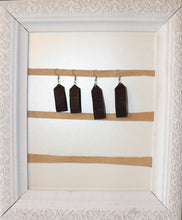 Load image into Gallery viewer, Leather Earrings: Dark Brown Loop