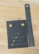 Load image into Gallery viewer, Golden Wood and Hand painted Pumpkin Studs
