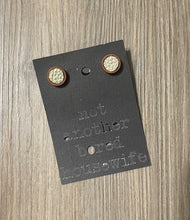 Load image into Gallery viewer, Wood Button Earrings Gold
