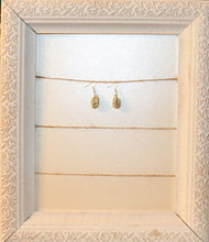 Load image into Gallery viewer, Suede Leather Earrings: Tan/Bone Double Knotted
