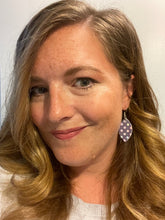 Load image into Gallery viewer, Faux Leather Polka Dot Pastel Earrings
