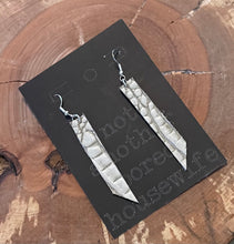 Load image into Gallery viewer, Leather Gray Earrings

