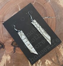 Load image into Gallery viewer, Leather Gray Earrings
